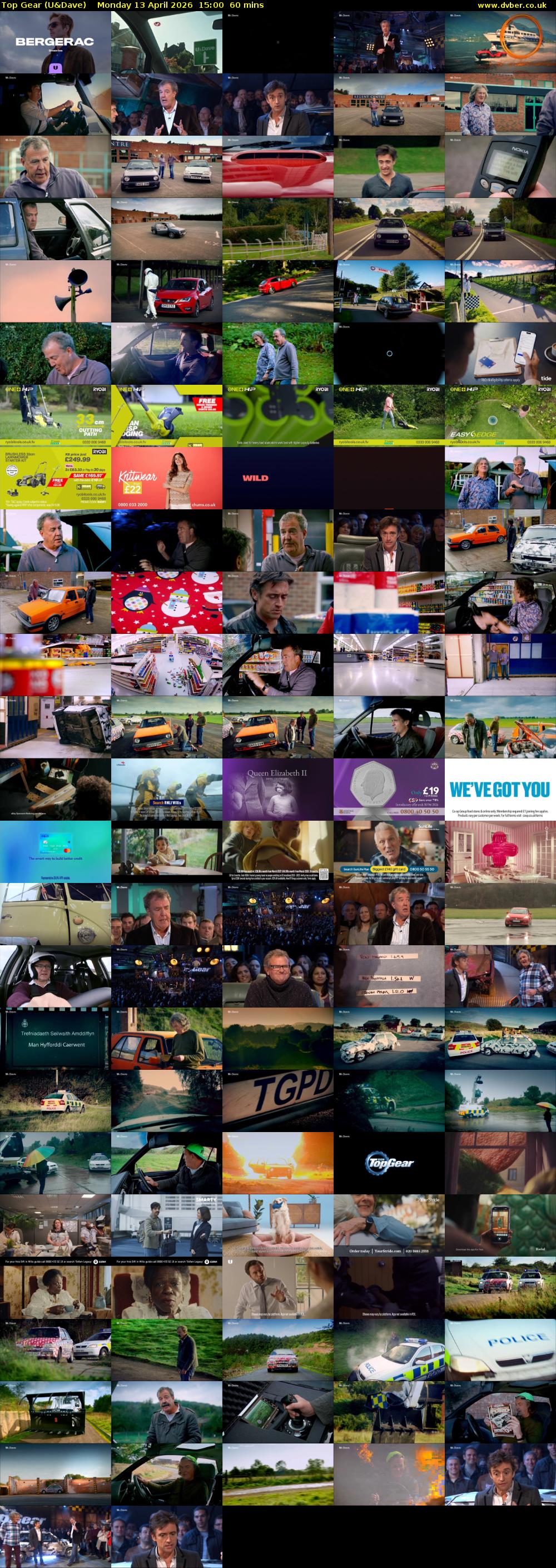 Top Gear (U&Dave) Monday 13 April 2026 15:00 - 16:00