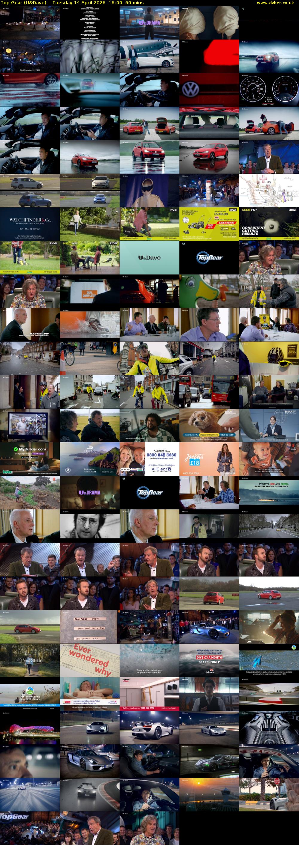 Top Gear (U&Dave) Tuesday 14 April 2026 16:00 - 17:00