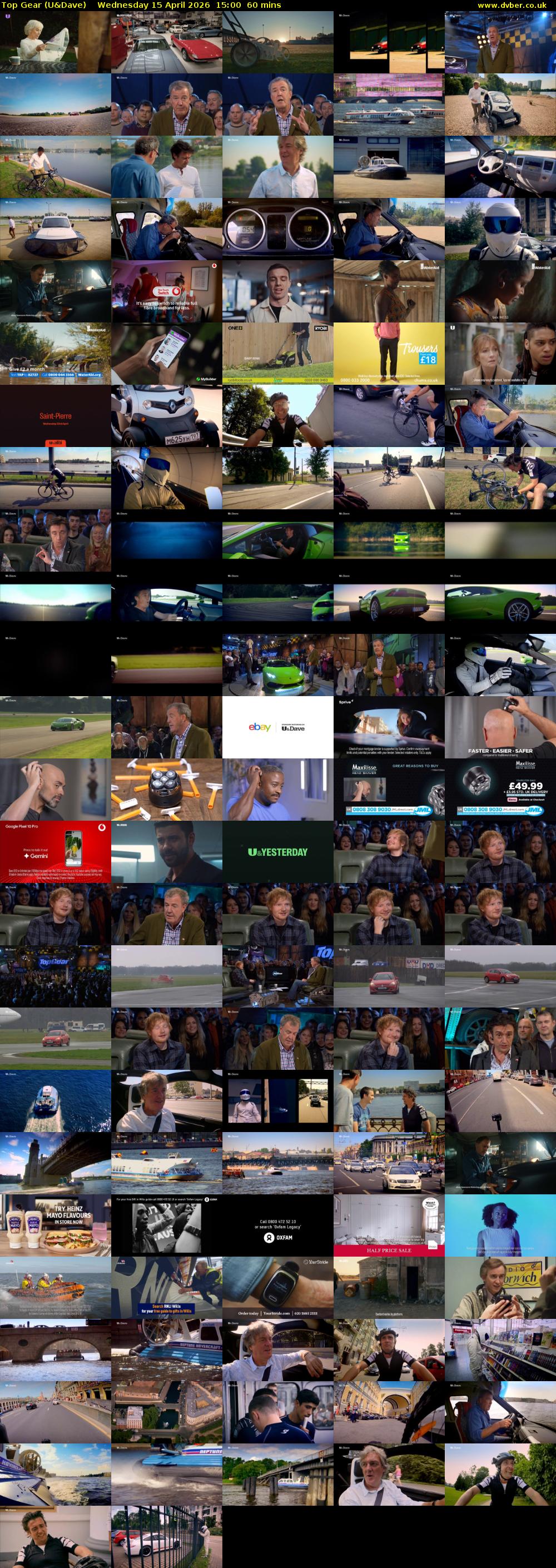 Top Gear (U&Dave) Wednesday 15 April 2026 15:00 - 16:00