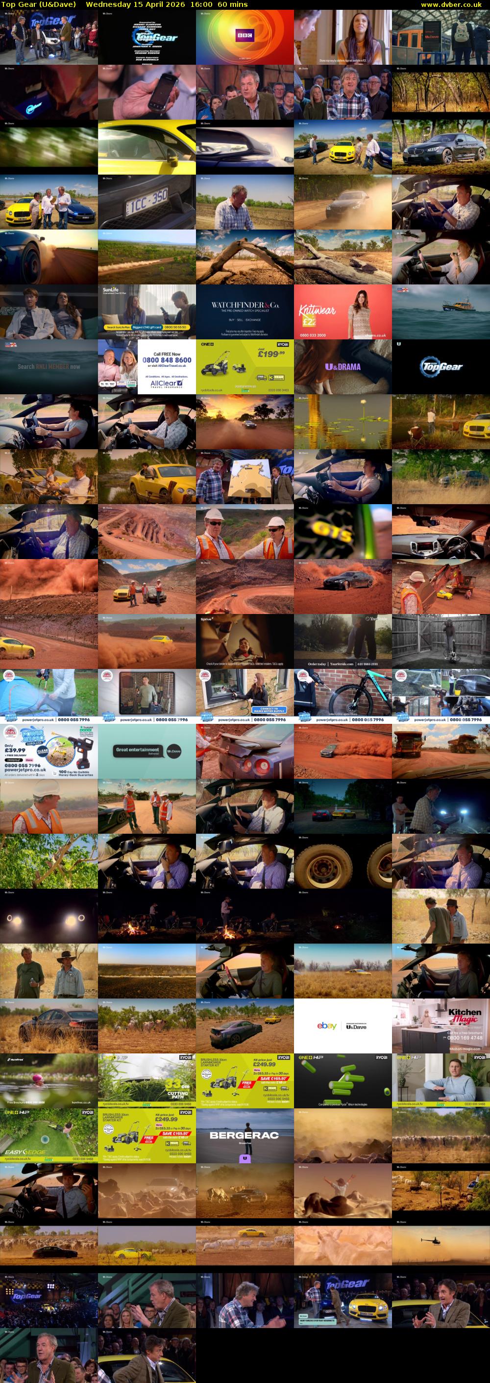 Top Gear (U&Dave) Wednesday 15 April 2026 16:00 - 17:00