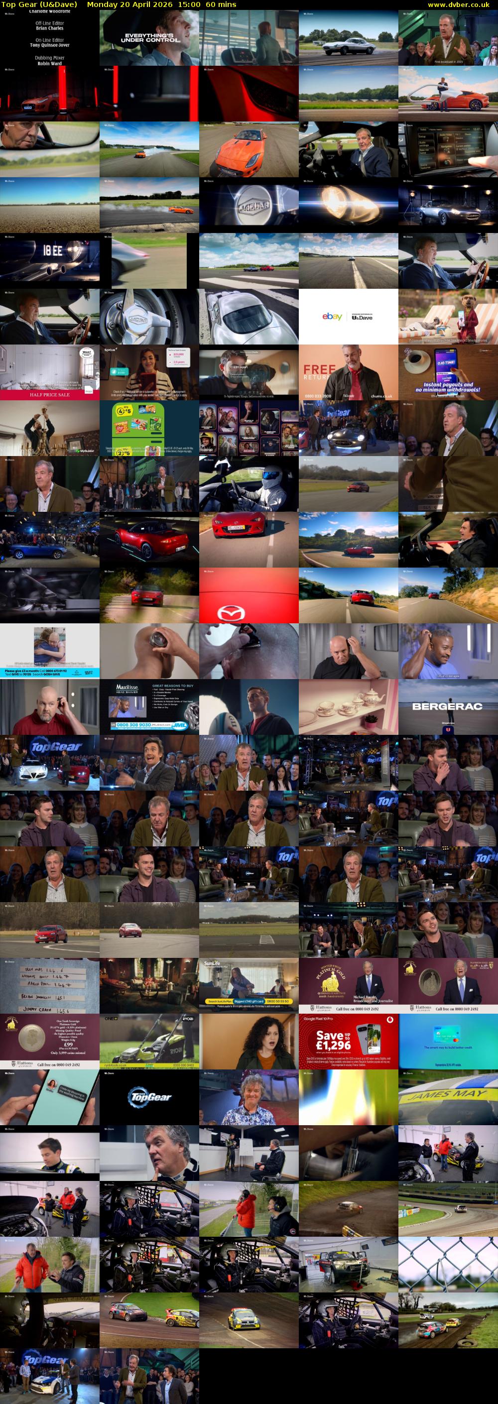 Top Gear (U&Dave) Monday 20 April 2026 15:00 - 16:00