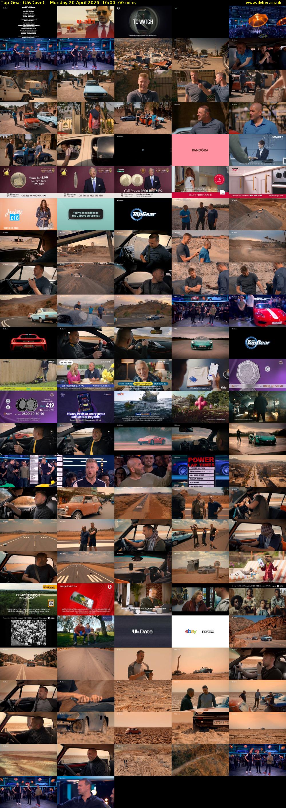 Top Gear (U&Dave) Monday 20 April 2026 16:00 - 17:00