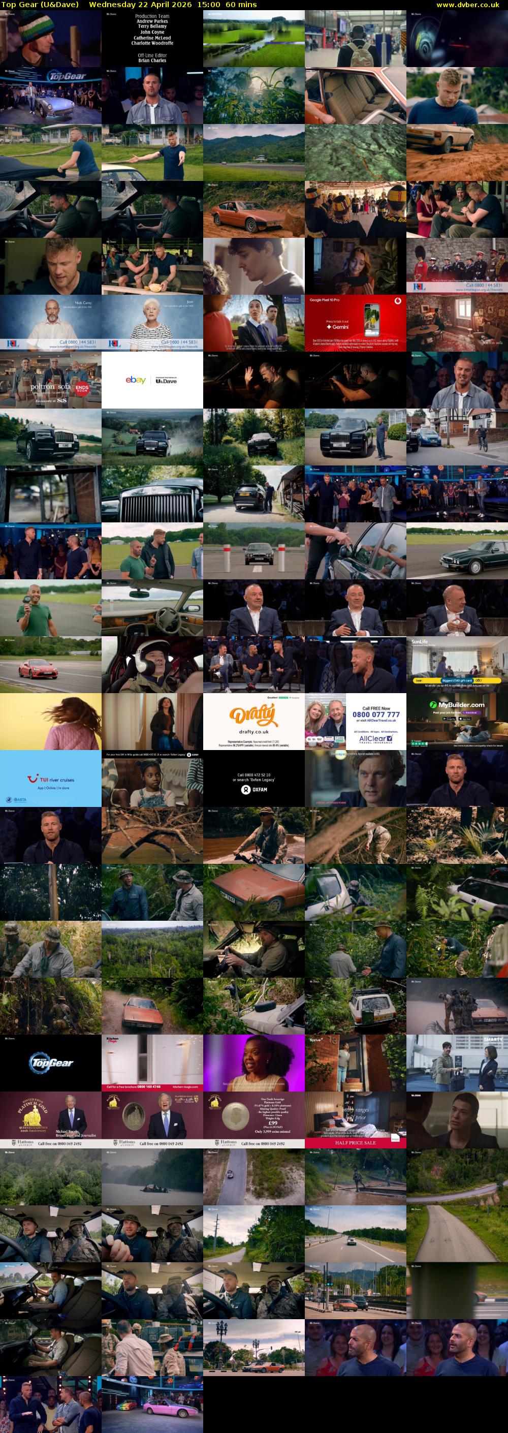Top Gear (U&Dave) Wednesday 22 April 2026 15:00 - 16:00