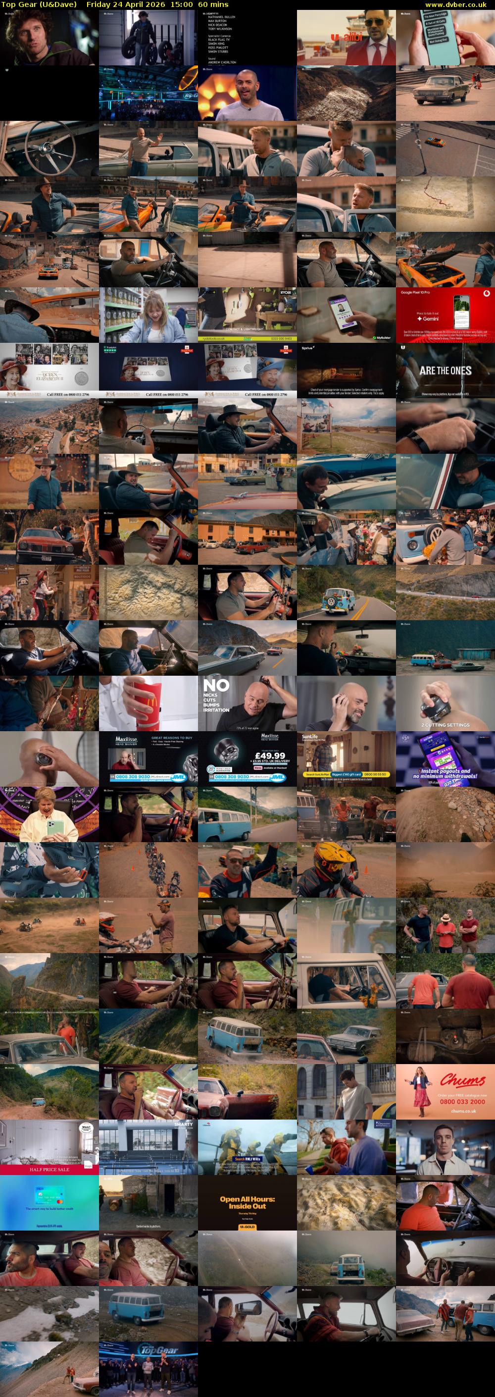 Top Gear (U&Dave) Friday 24 April 2026 15:00 - 16:00