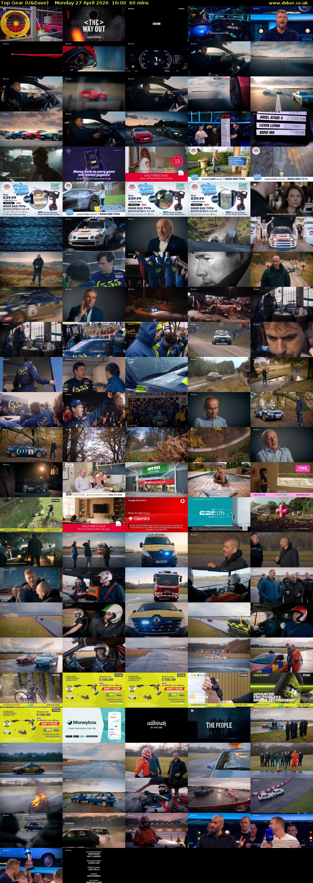 Top Gear (U&Dave) Monday 27 April 2026 16:00 - 17:00