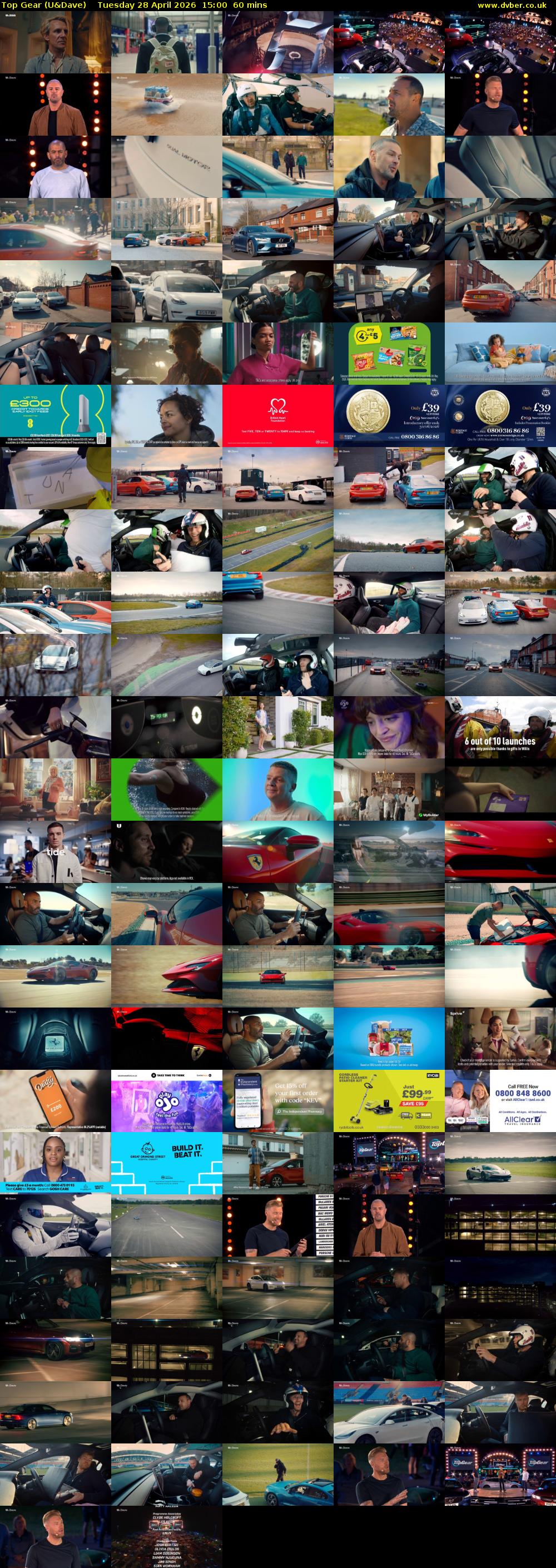 Top Gear (U&Dave) Tuesday 28 April 2026 15:00 - 16:00
