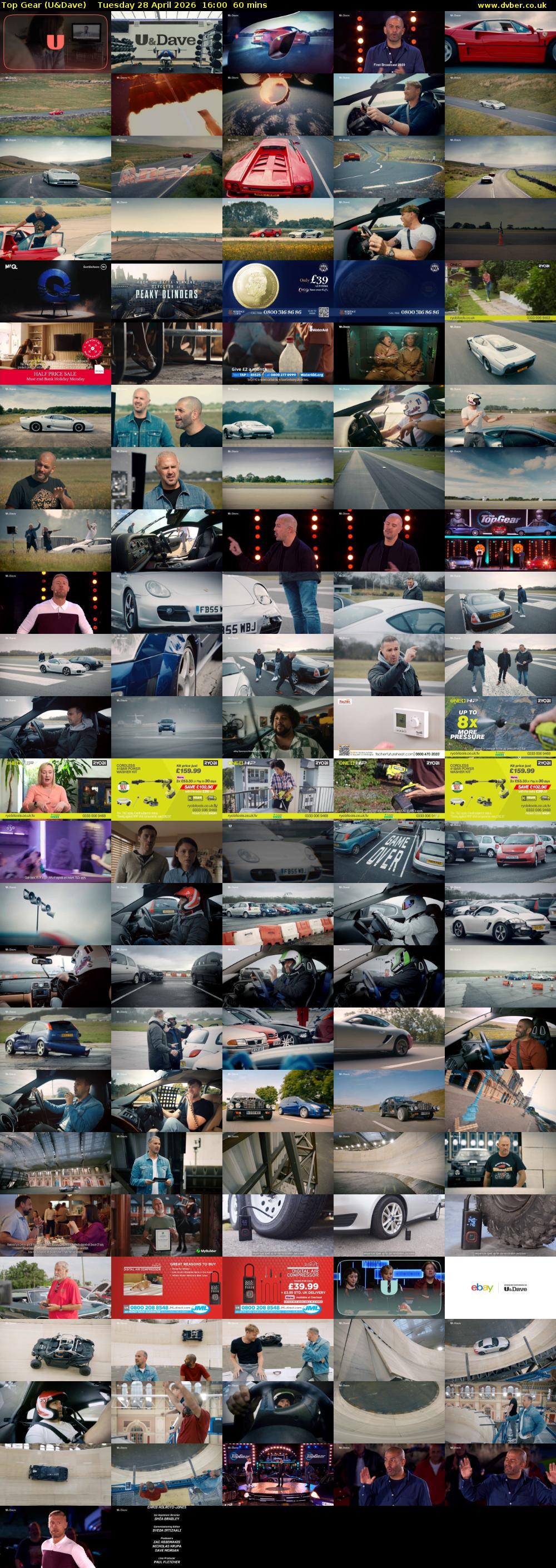 Top Gear (U&Dave) Tuesday 28 April 2026 16:00 - 17:00