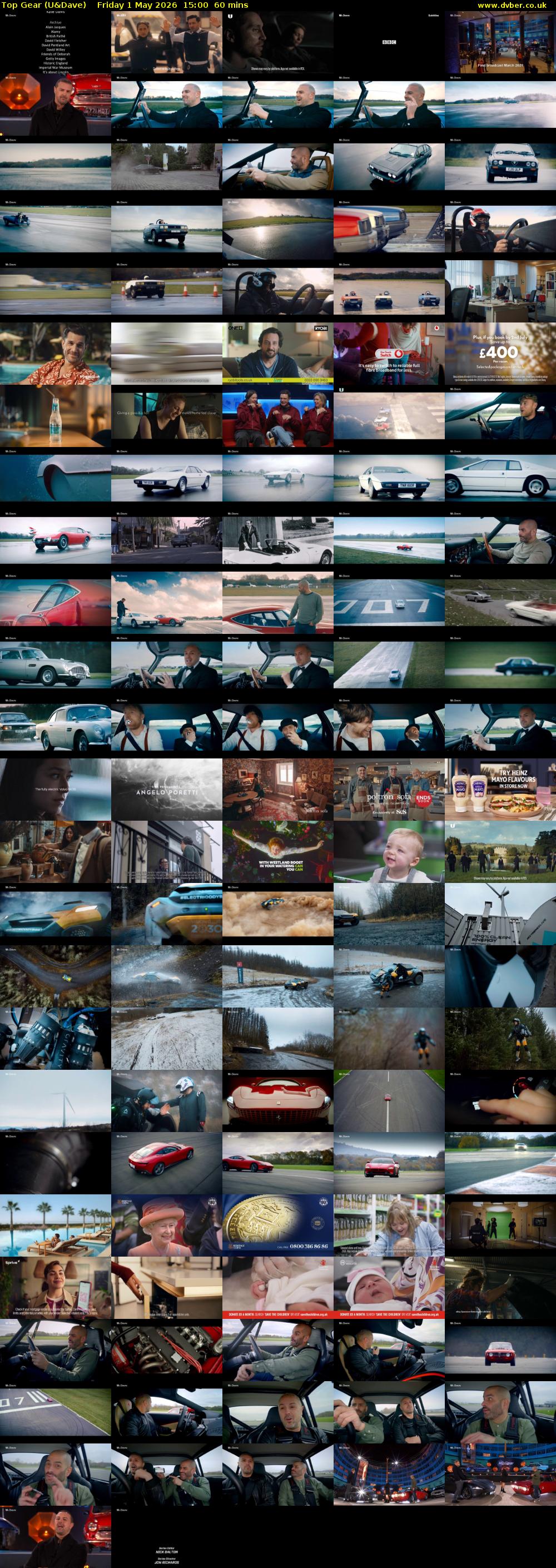 Top Gear (U&Dave) Friday 1 May 2026 15:00 - 16:00