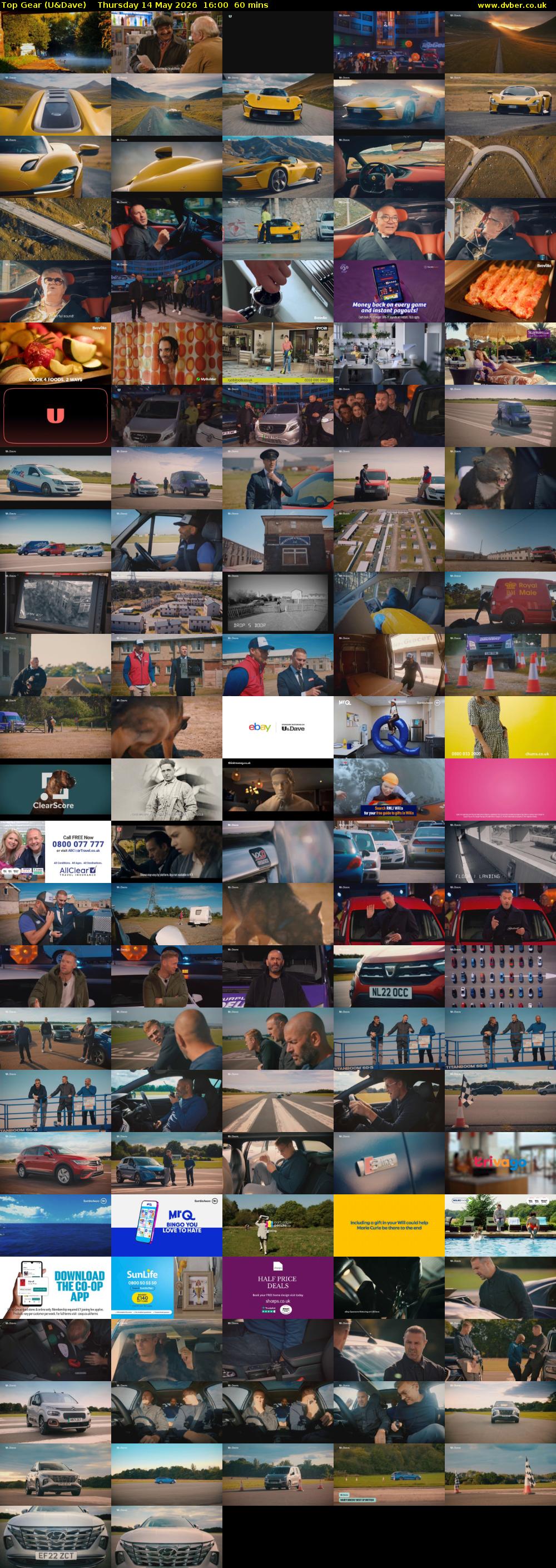 Top Gear (U&Dave) Thursday 14 May 2026 16:00 - 17:00