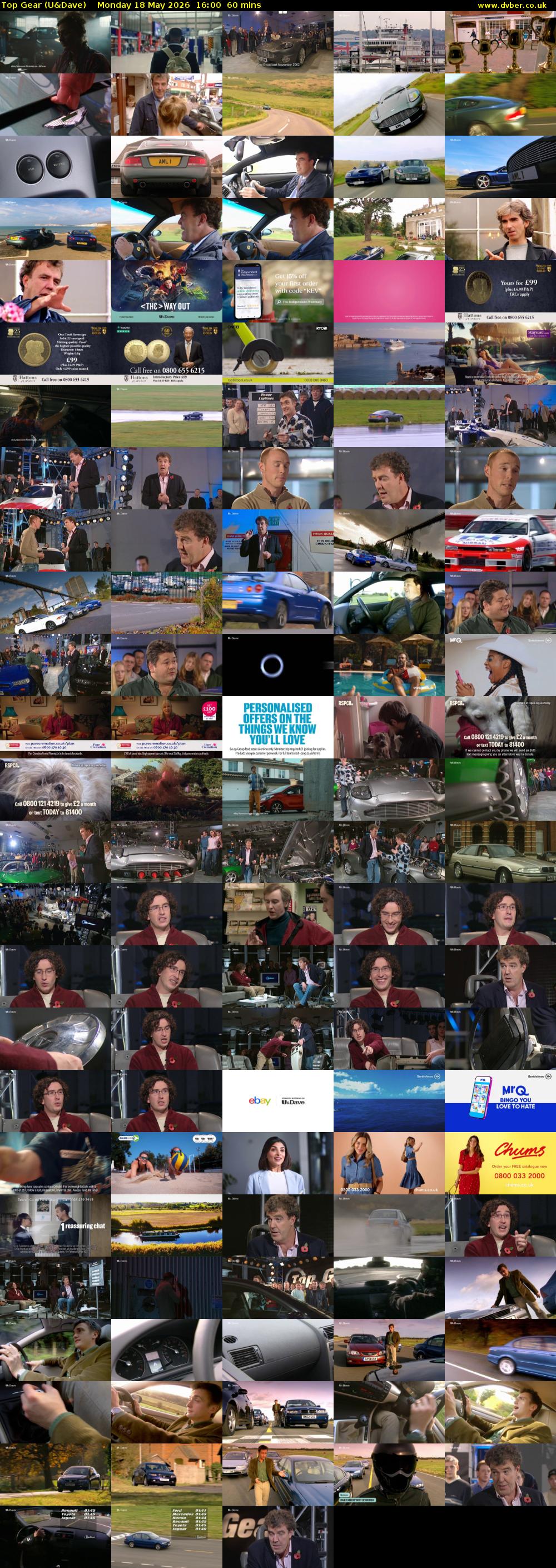 Top Gear (U&Dave) Monday 18 May 2026 16:00 - 17:00