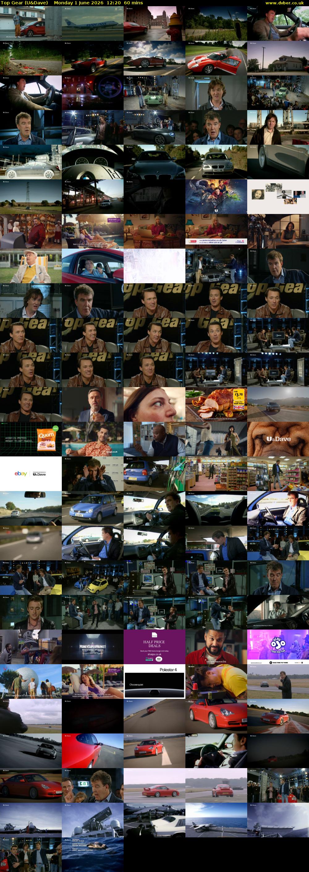 Top Gear (U&Dave) Monday 1 June 2026 12:20 - 13:20