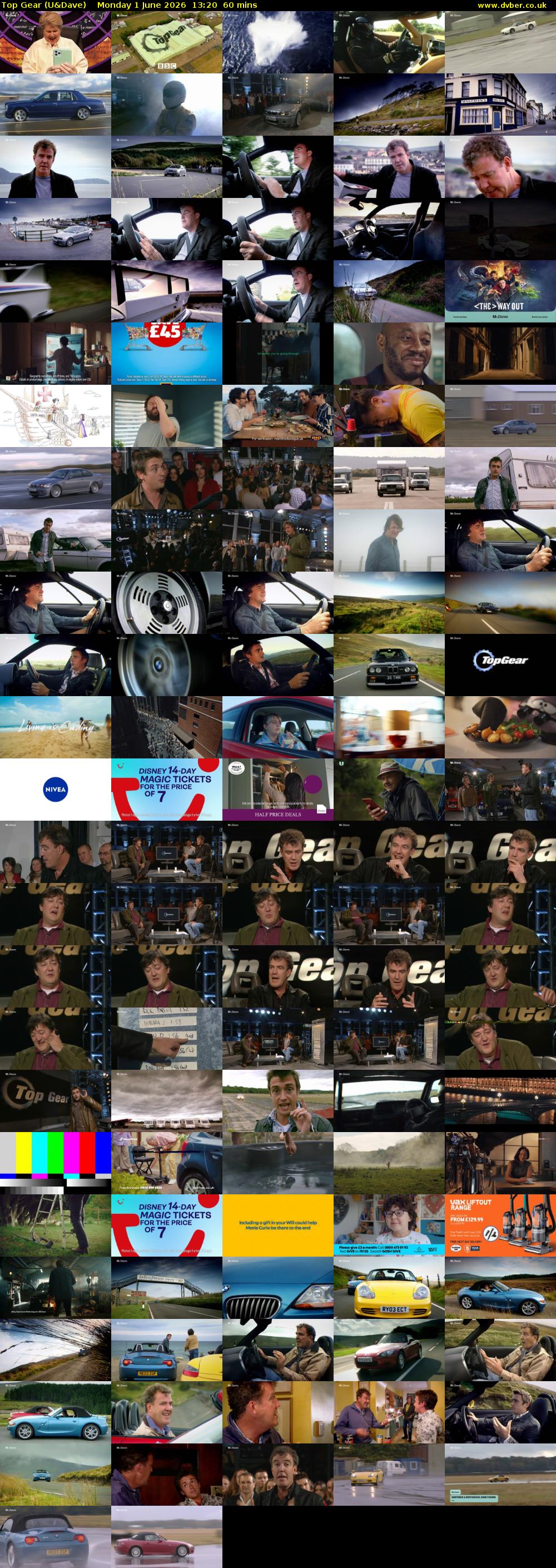 Top Gear (U&Dave) Monday 1 June 2026 13:20 - 14:20