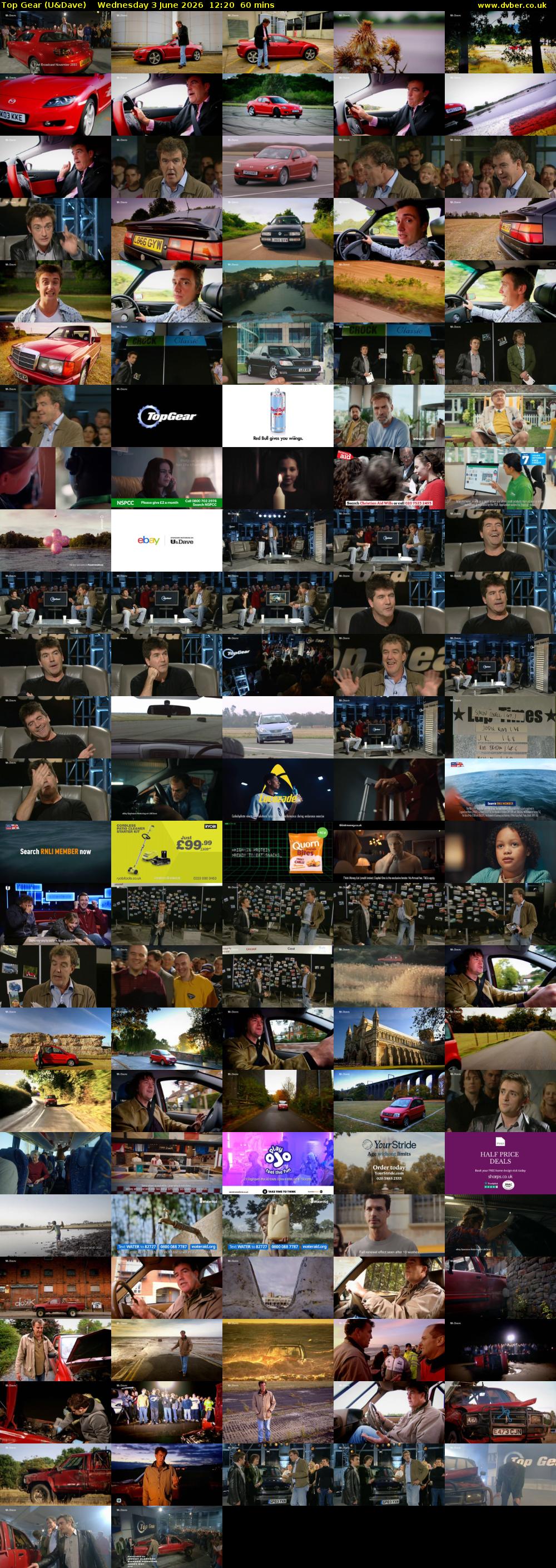 Top Gear (U&Dave) Wednesday 3 June 2026 12:20 - 13:20
