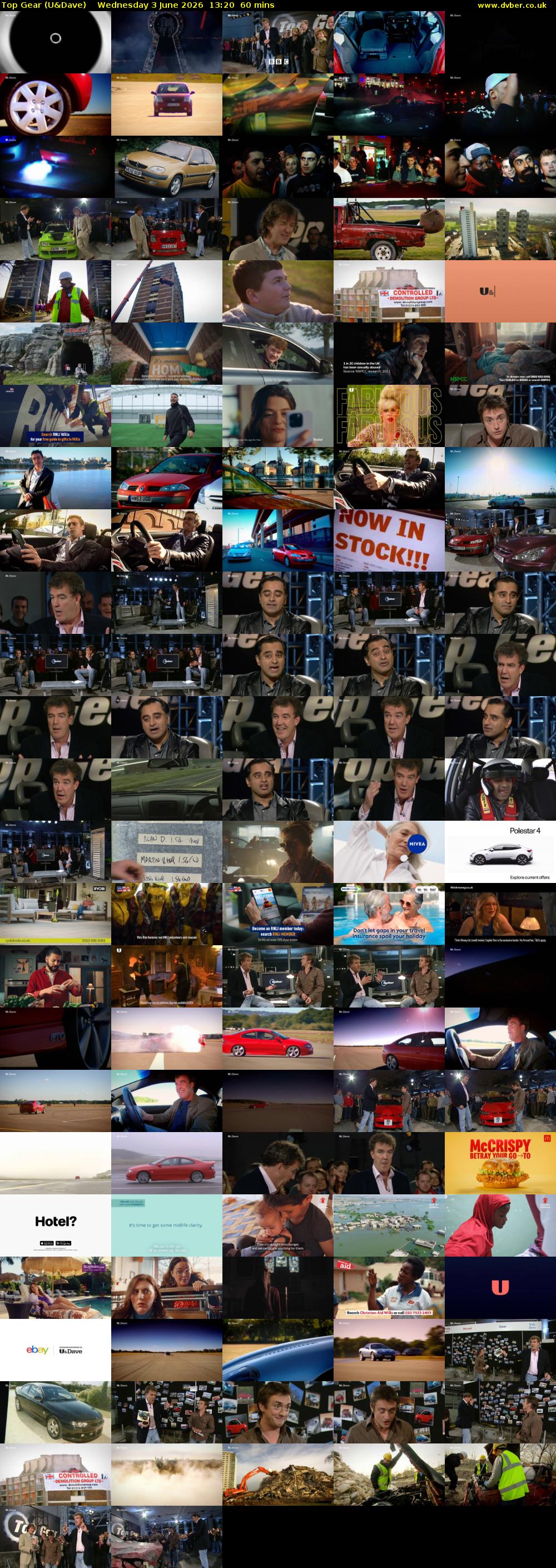 Top Gear (U&Dave) Wednesday 3 June 2026 13:20 - 14:20