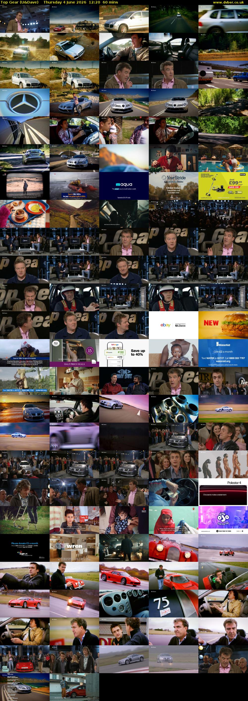 Top Gear (U&Dave) Thursday 4 June 2026 12:20 - 13:20