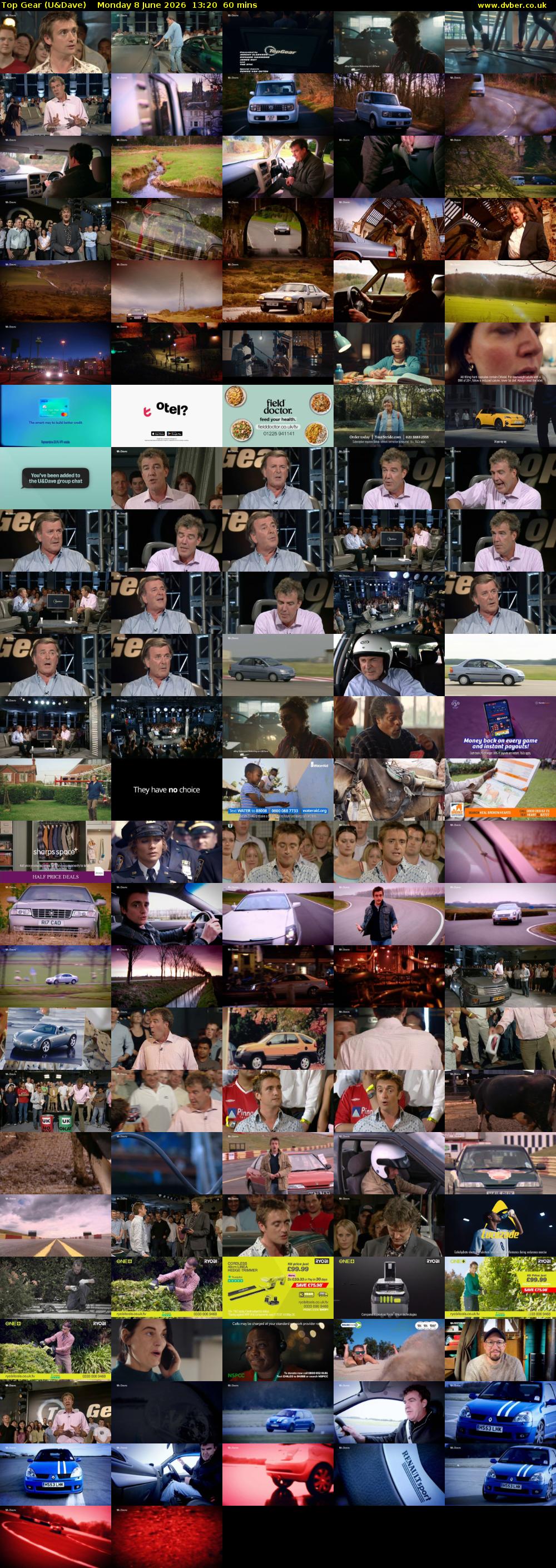 Top Gear (U&Dave) Monday 8 June 2026 13:20 - 14:20