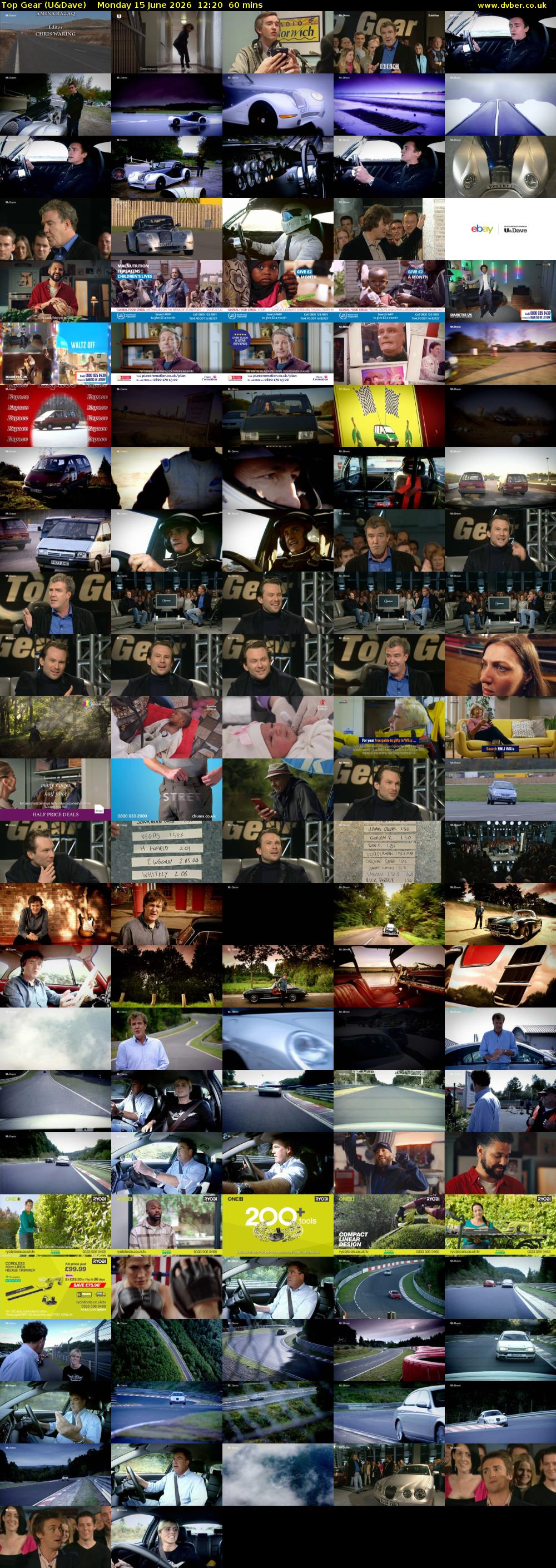 Top Gear (U&Dave) Monday 15 June 2026 12:20 - 13:20
