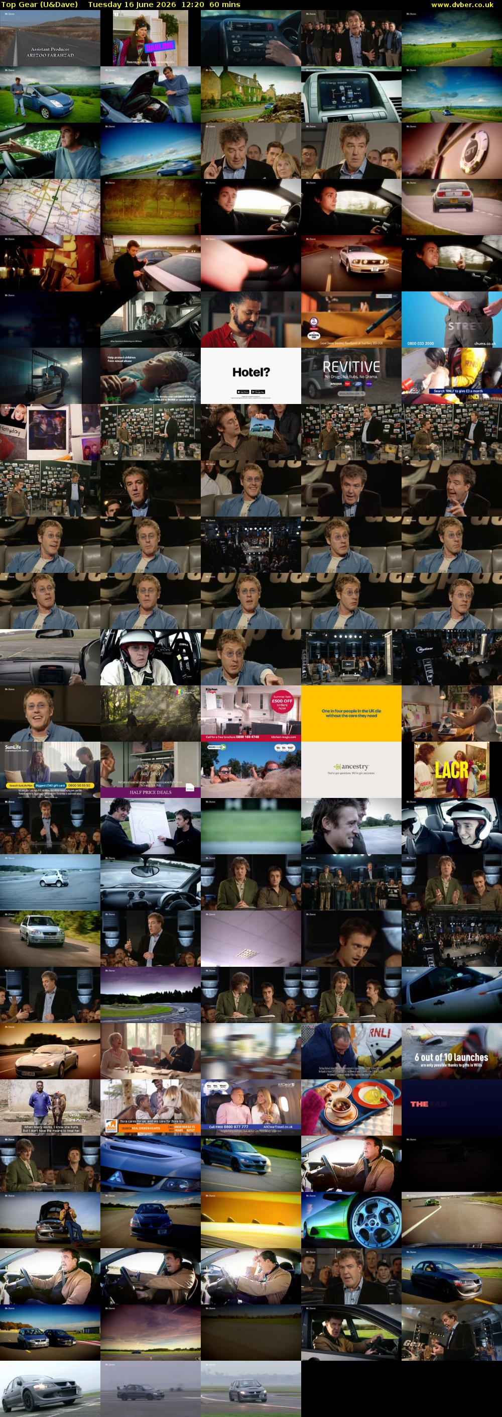 Top Gear (U&Dave) Tuesday 16 June 2026 12:20 - 13:20