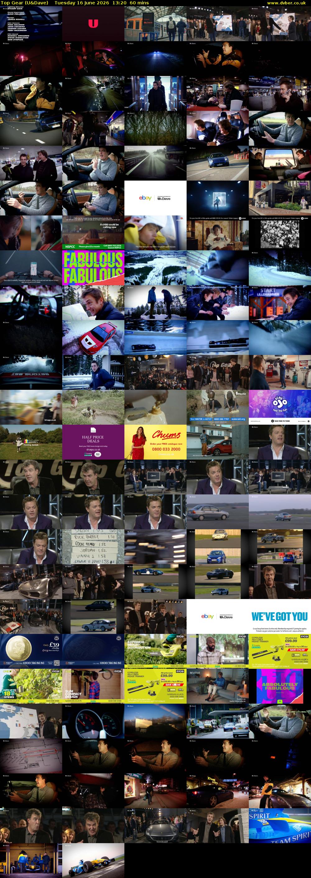 Top Gear (U&Dave) Tuesday 16 June 2026 13:20 - 14:20