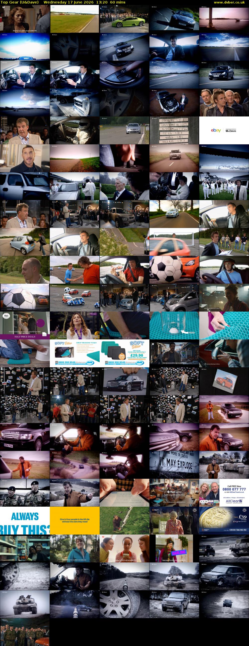 Top Gear (U&Dave) Wednesday 17 June 2026 13:20 - 14:20