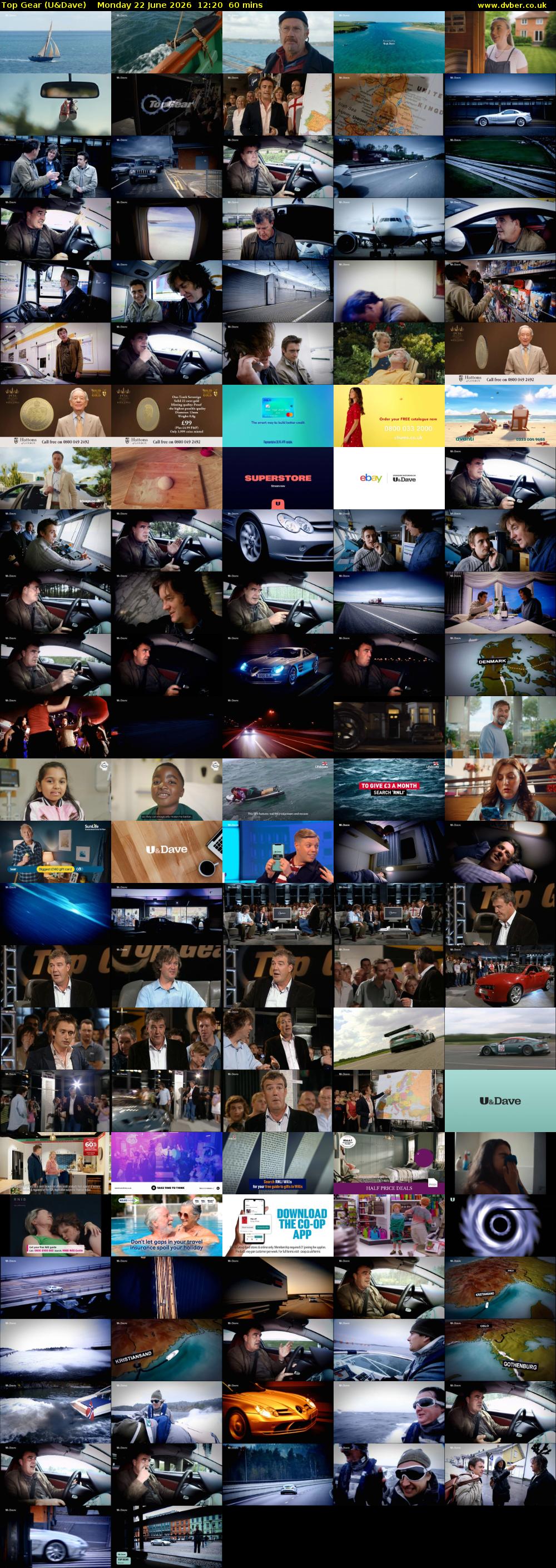 Top Gear (U&Dave) Monday 22 June 2026 12:20 - 13:20