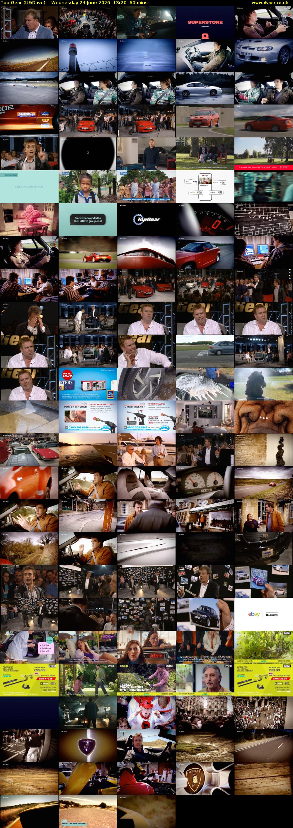 Top Gear (U&Dave) Wednesday 24 June 2026 13:20 - 14:20