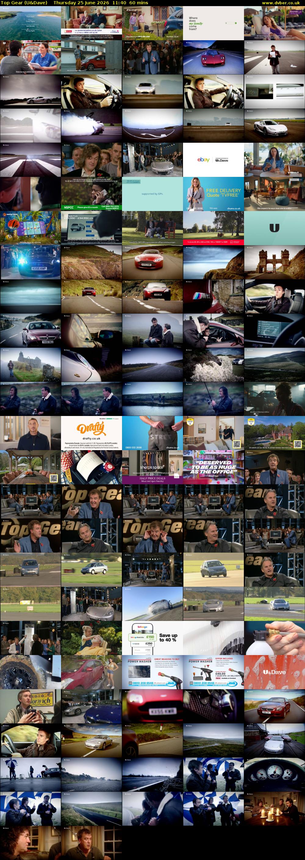 Top Gear (U&Dave) Thursday 25 June 2026 11:40 - 12:40