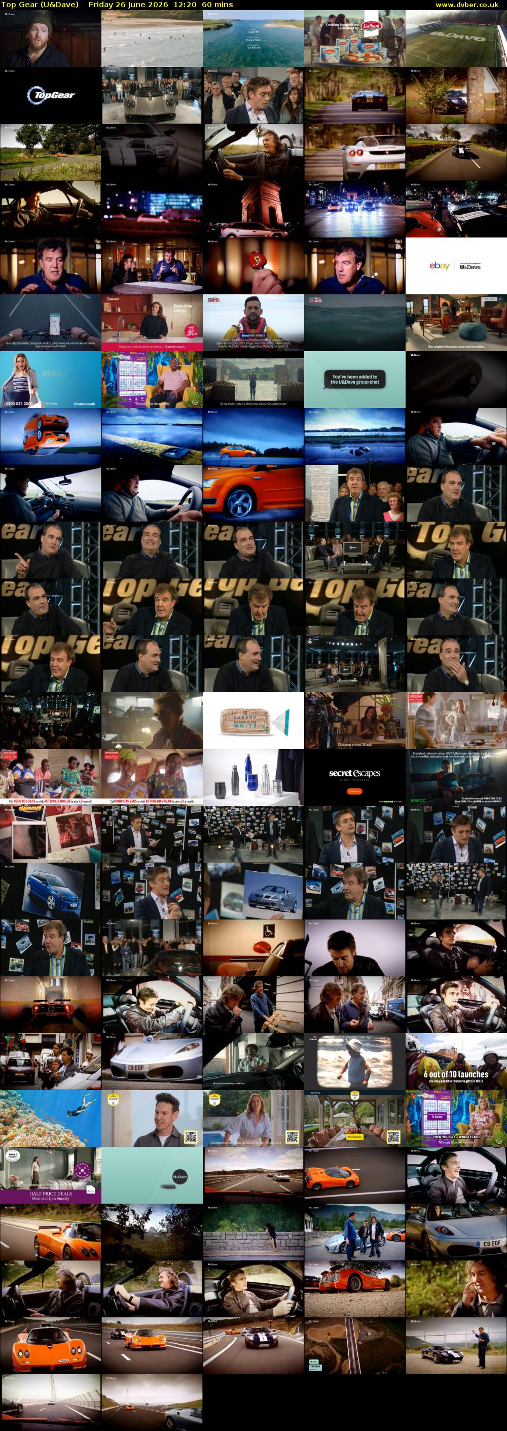 Top Gear (U&Dave) Friday 26 June 2026 12:20 - 13:20