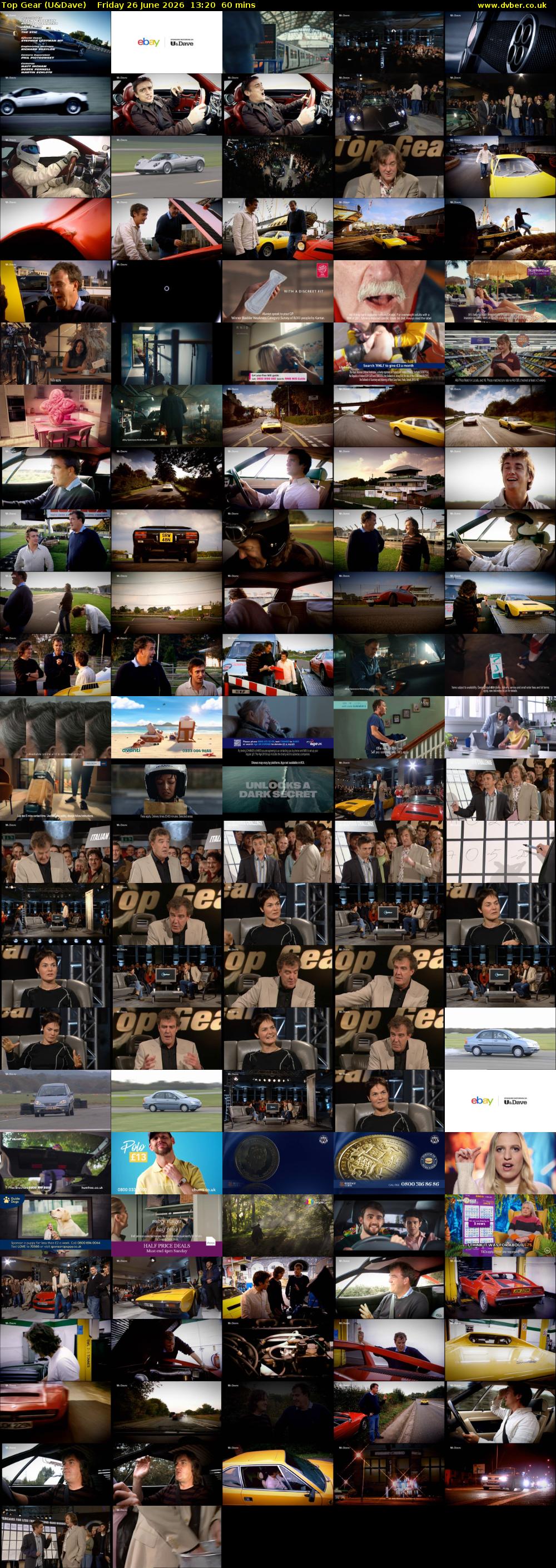 Top Gear (U&Dave) Friday 26 June 2026 13:20 - 14:20