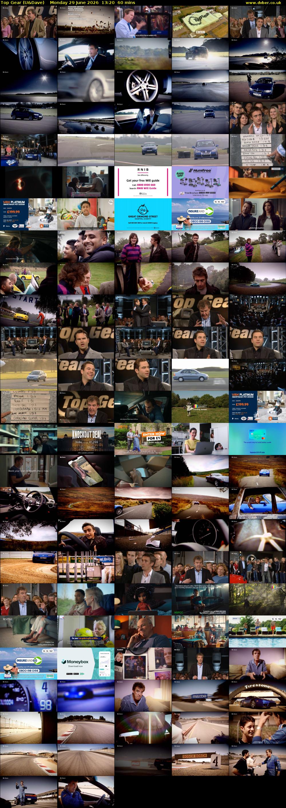 Top Gear (U&Dave) Monday 29 June 2026 13:20 - 14:20