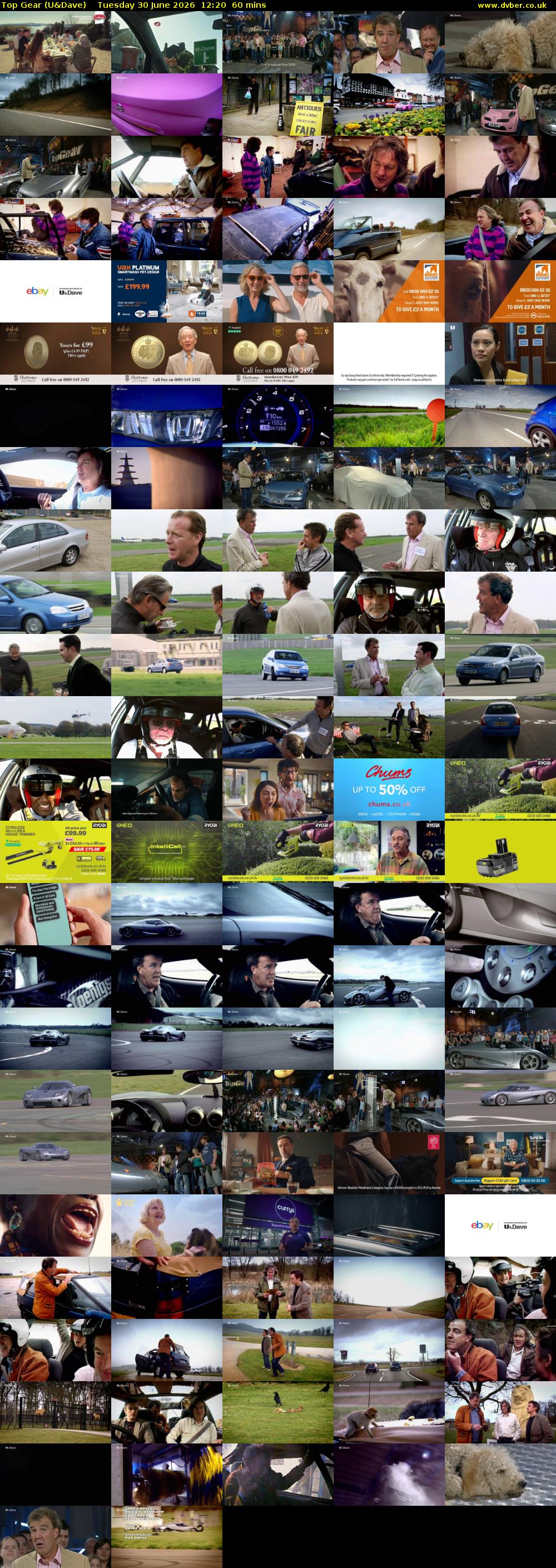 Top Gear (U&Dave) Tuesday 30 June 2026 12:20 - 13:20