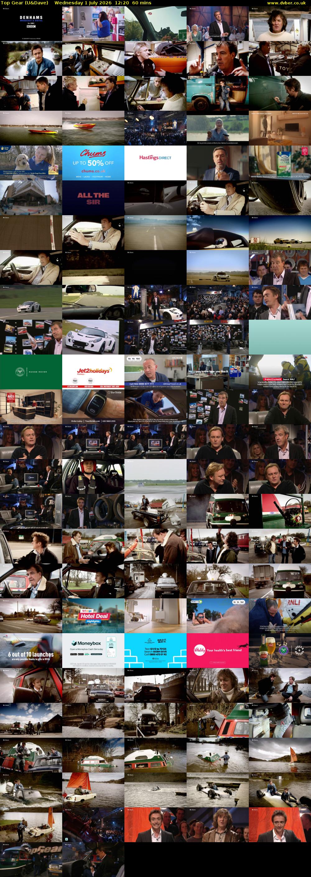 Top Gear (U&Dave) Wednesday 1 July 2026 12:20 - 13:20