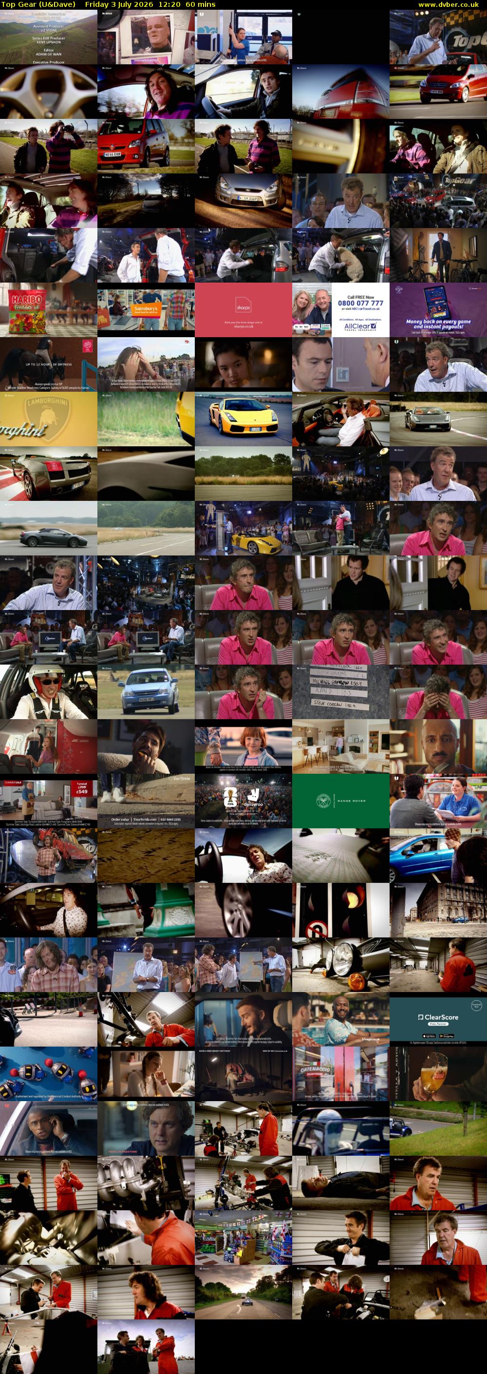 Top Gear (U&Dave) Friday 3 July 2026 12:20 - 13:20
