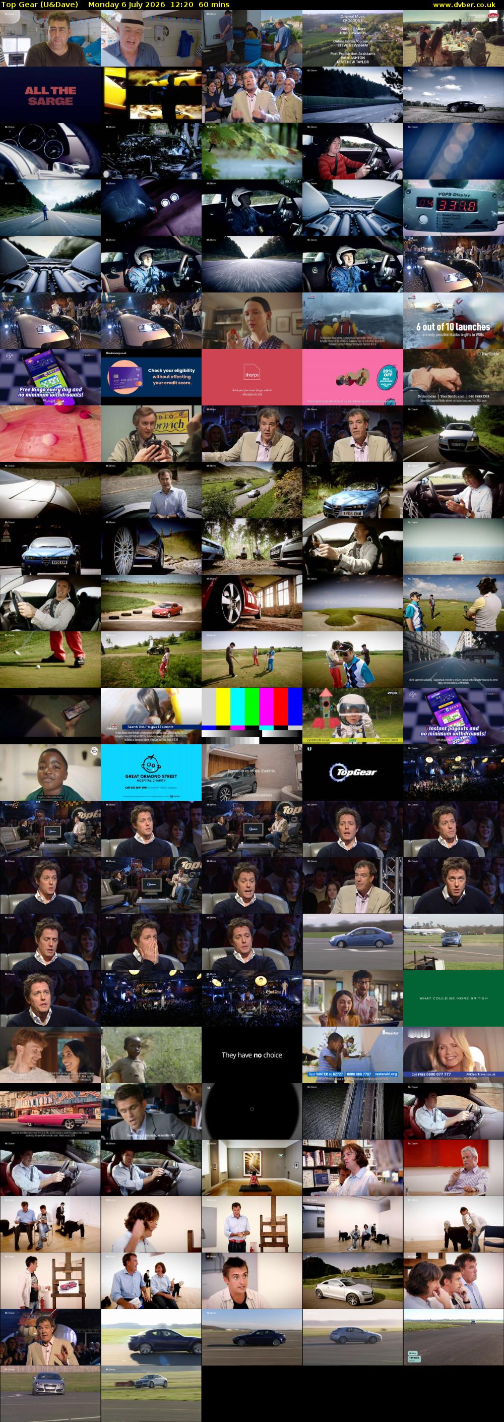 Top Gear (U&Dave) Monday 6 July 2026 12:20 - 13:20