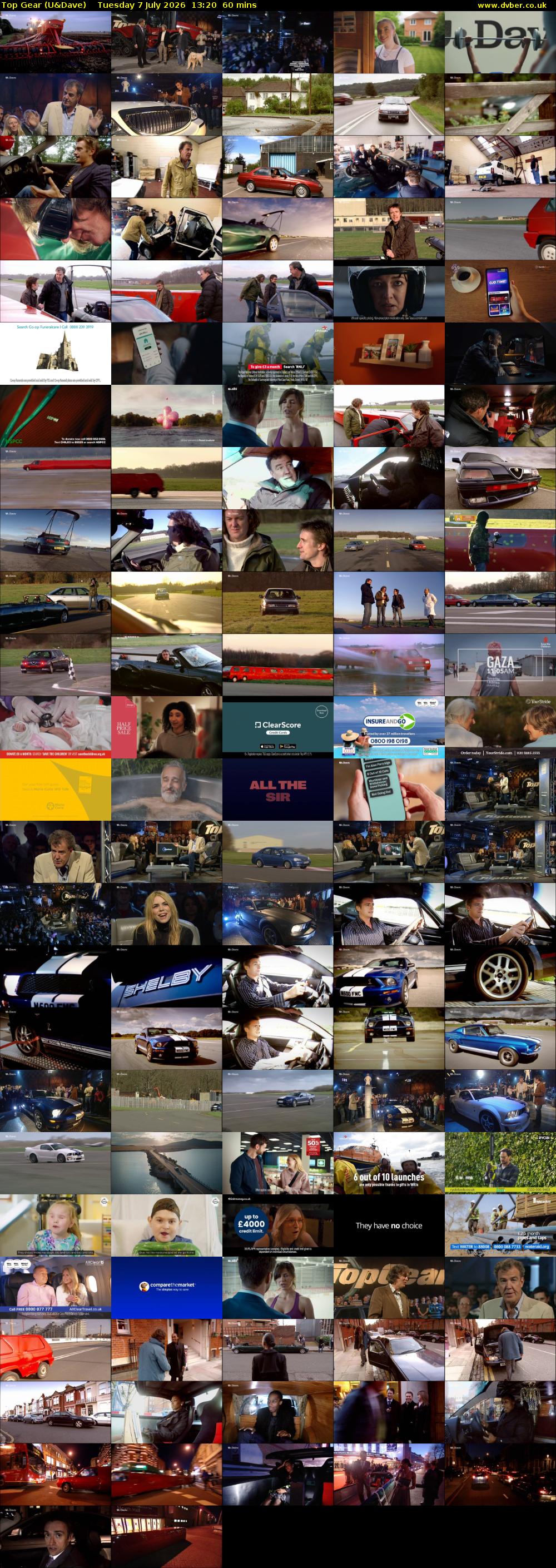Top Gear (U&Dave) Tuesday 7 July 2026 13:20 - 14:20
