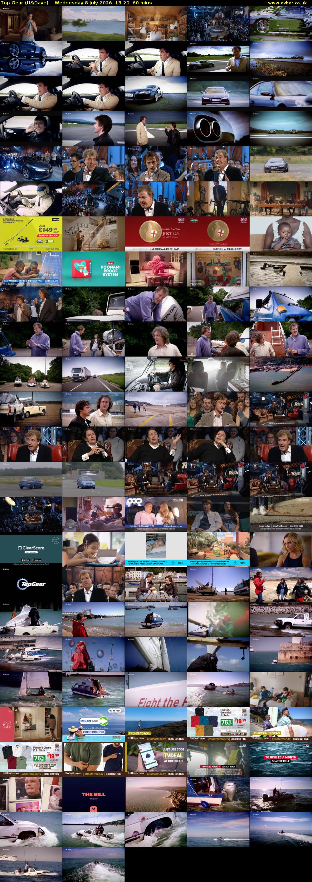Top Gear (U&Dave) Wednesday 8 July 2026 13:20 - 14:20
