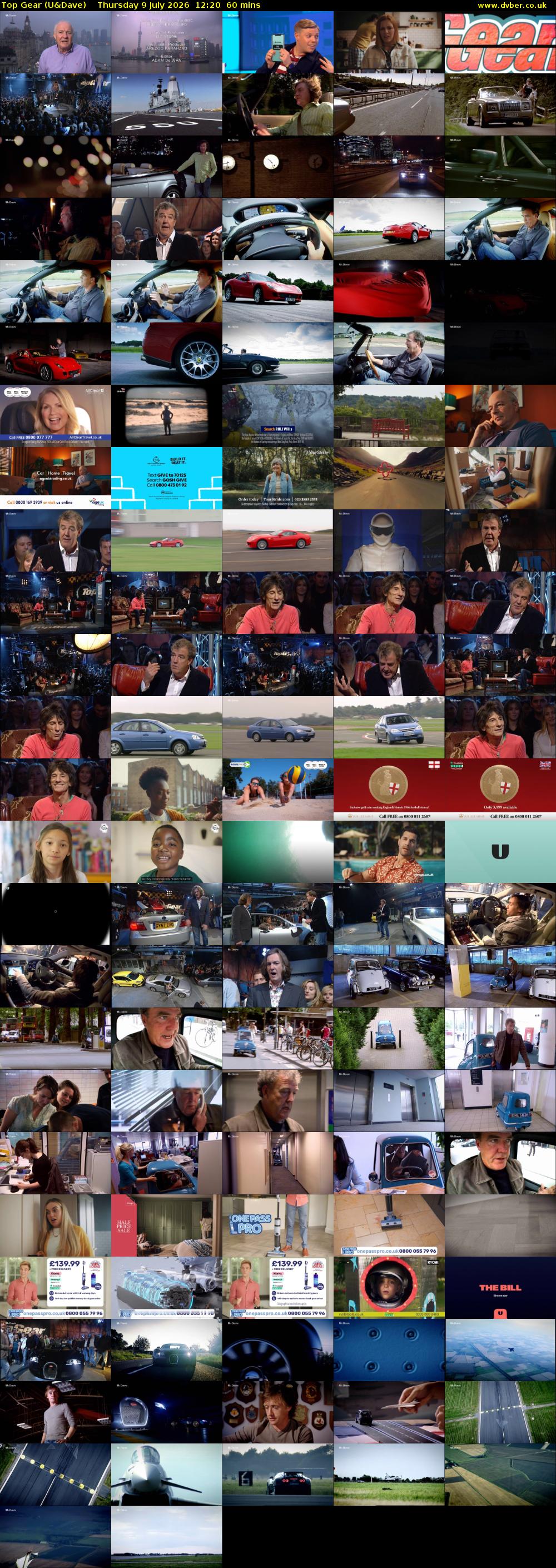 Top Gear (U&Dave) Thursday 9 July 2026 12:20 - 13:20