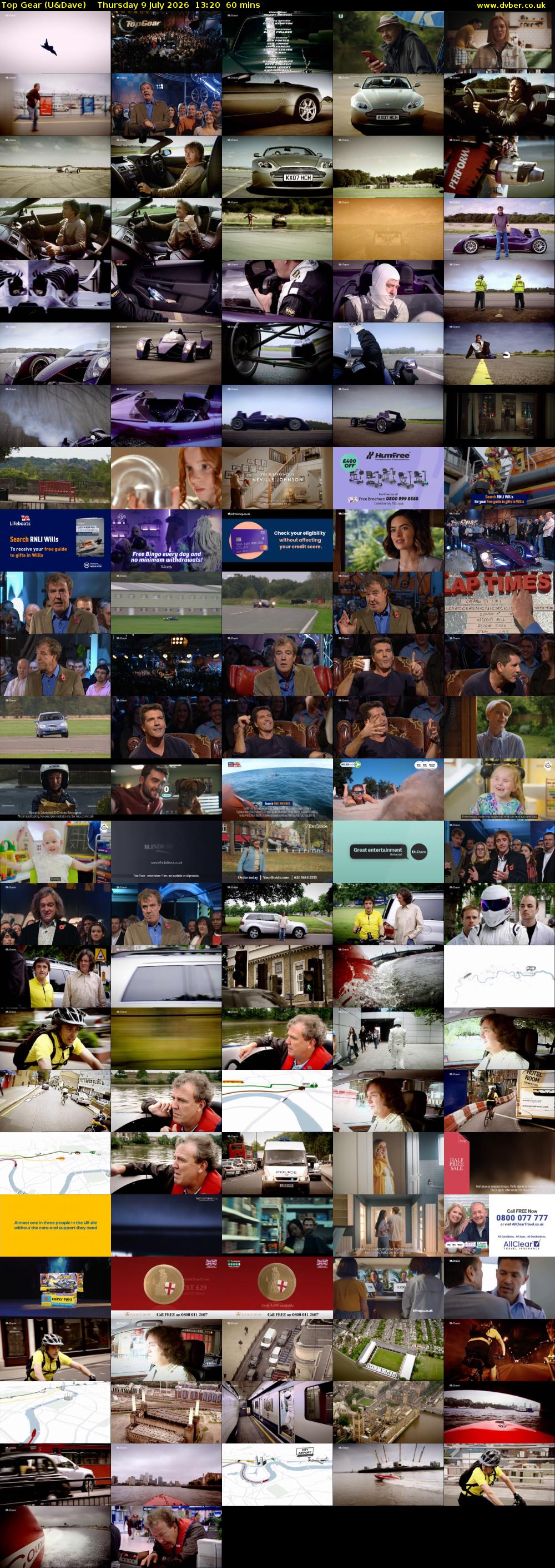Top Gear (U&Dave) Thursday 9 July 2026 13:20 - 14:20