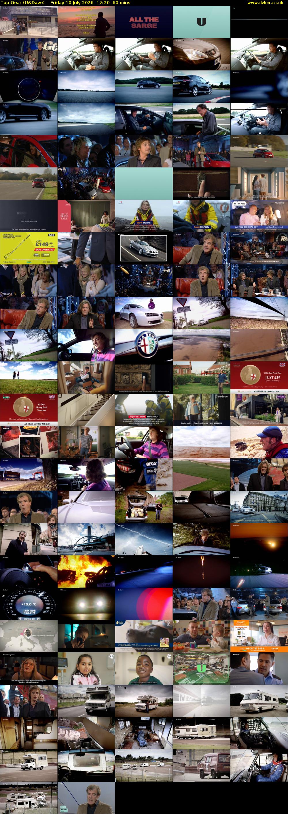 Top Gear (U&Dave) Friday 10 July 2026 12:20 - 13:20