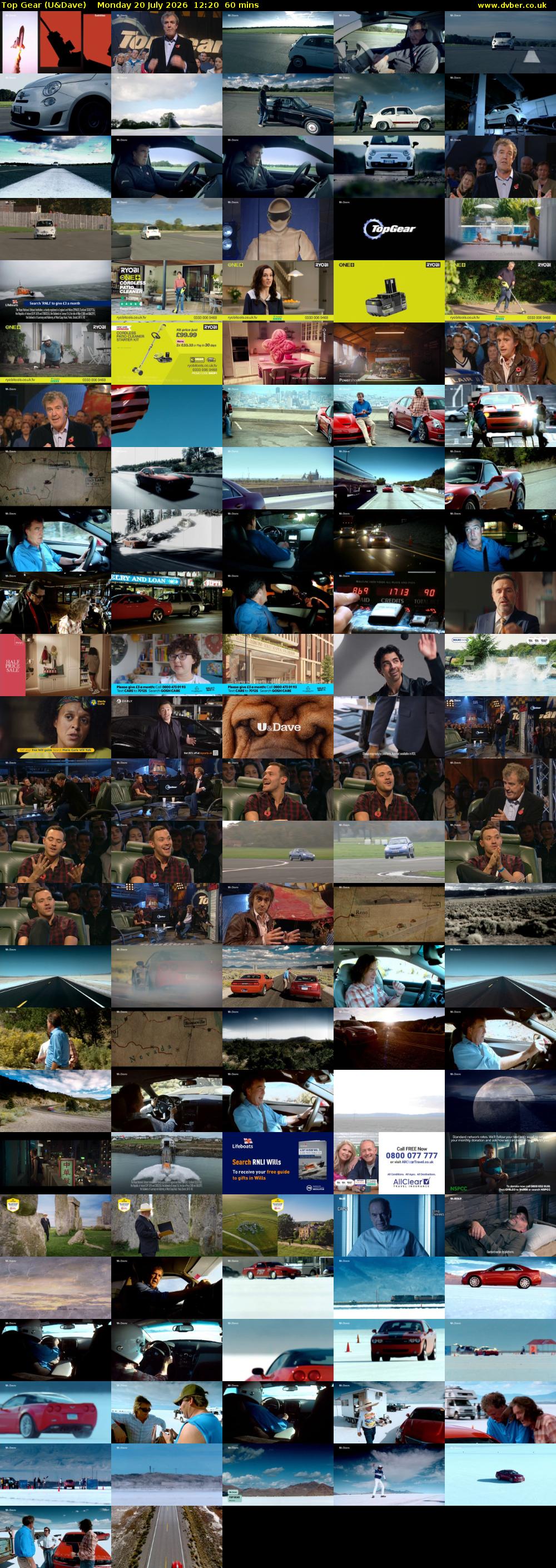 Top Gear (U&Dave) Monday 20 July 2026 12:20 - 13:20