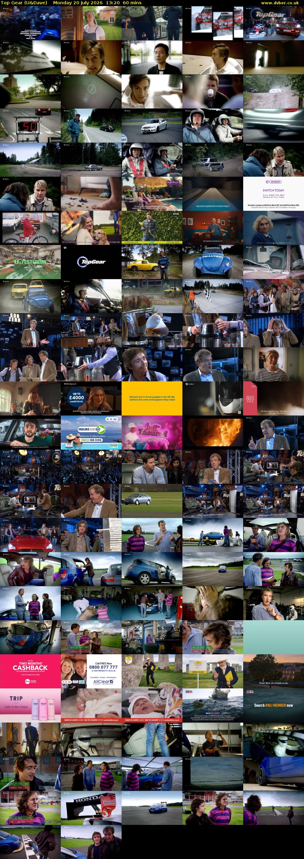 Top Gear (U&Dave) Monday 20 July 2026 13:20 - 14:20