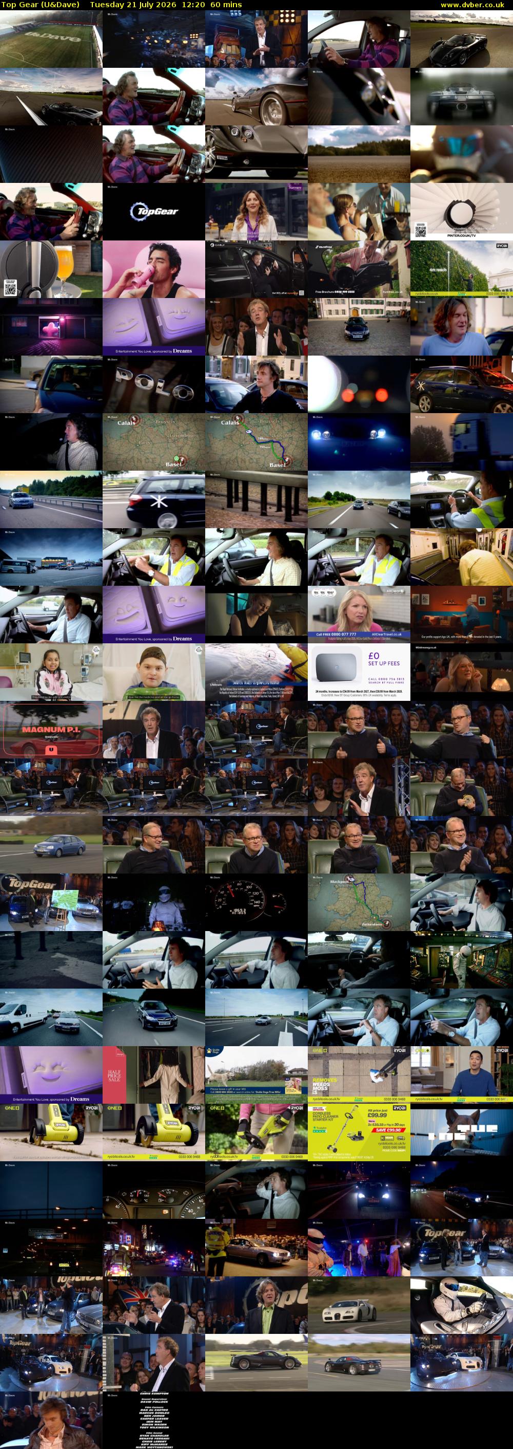 Top Gear (U&Dave) Tuesday 21 July 2026 12:20 - 13:20