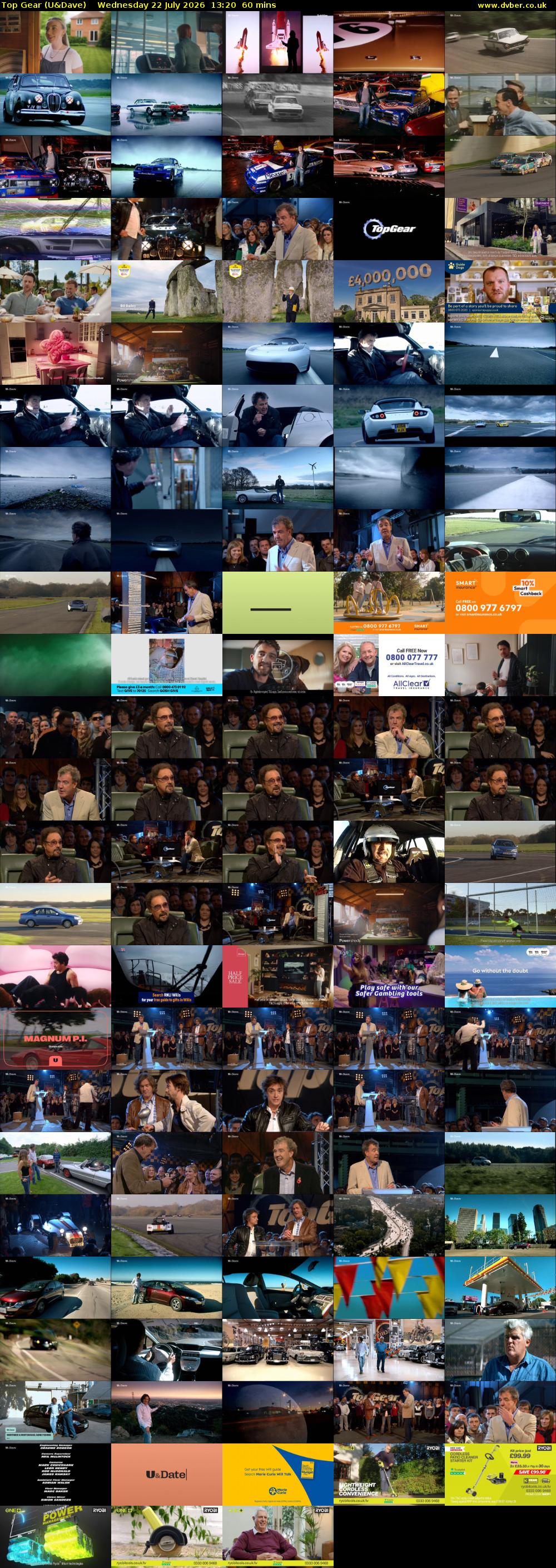 Top Gear (U&Dave) Wednesday 22 July 2026 13:20 - 14:20
