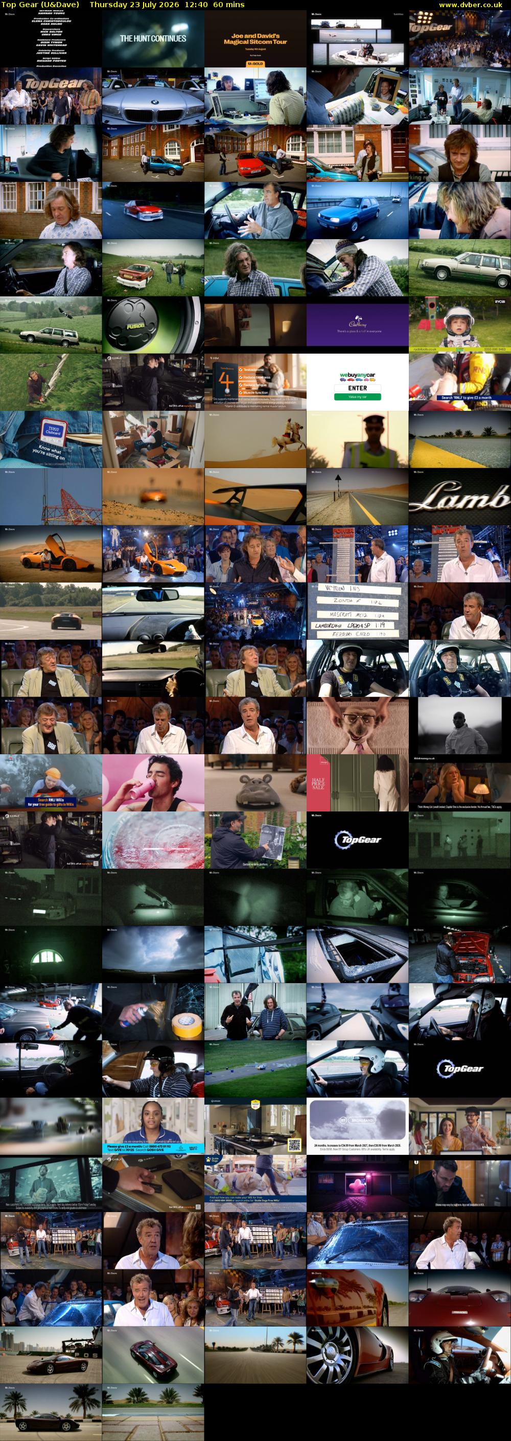 Top Gear (U&Dave) Thursday 23 July 2026 12:40 - 13:40