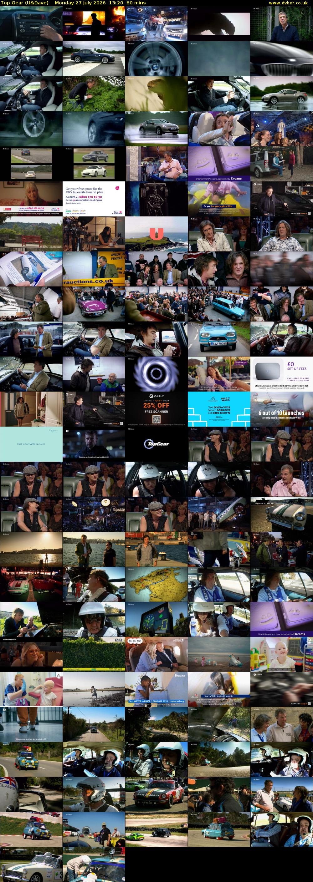 Top Gear (U&Dave) Monday 27 July 2026 13:20 - 14:20