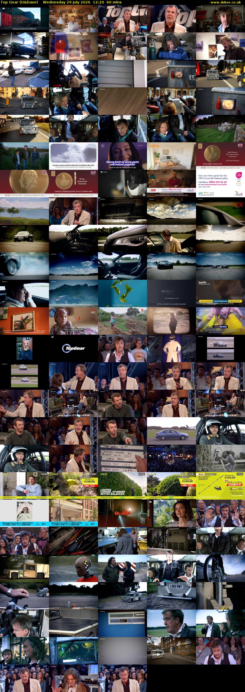 Top Gear (U&Dave) Wednesday 29 July 2026 12:20 - 13:20