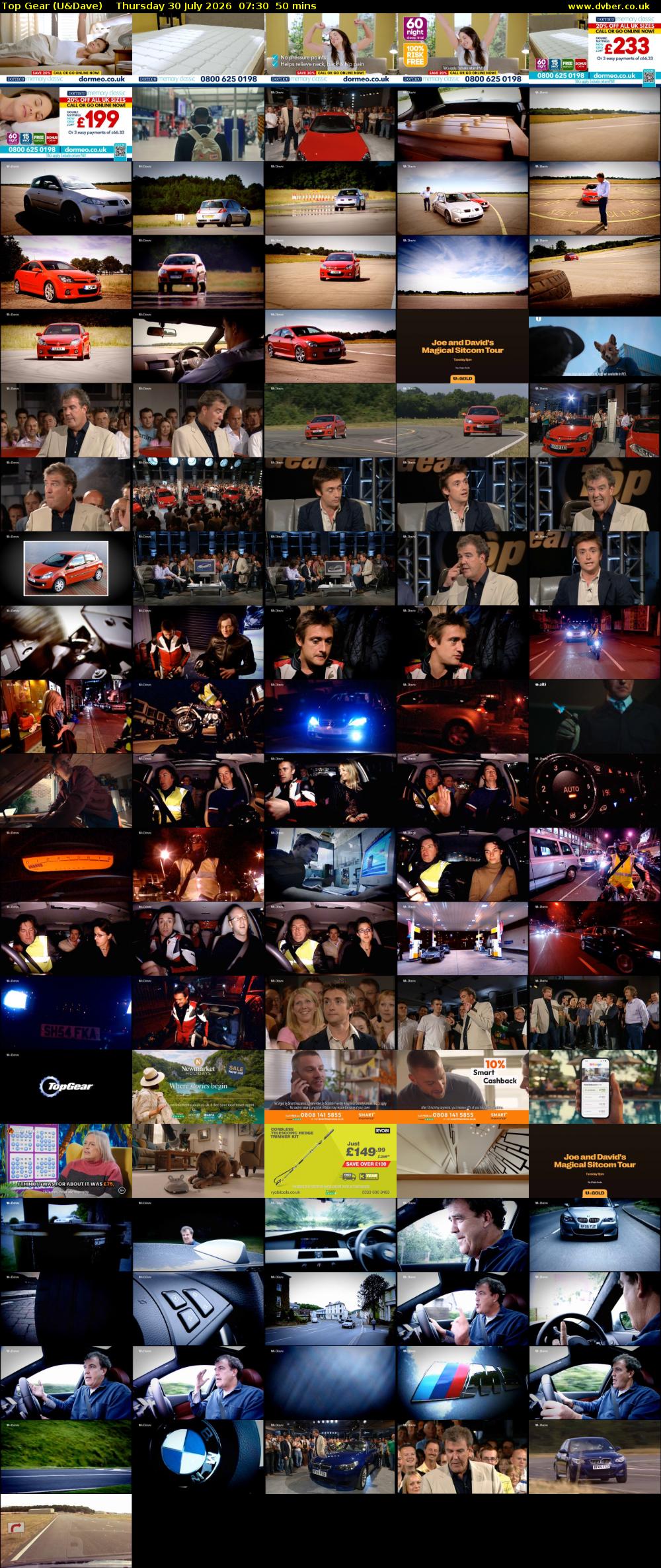 Top Gear (U&Dave) Thursday 30 July 2026 07:30 - 08:20
