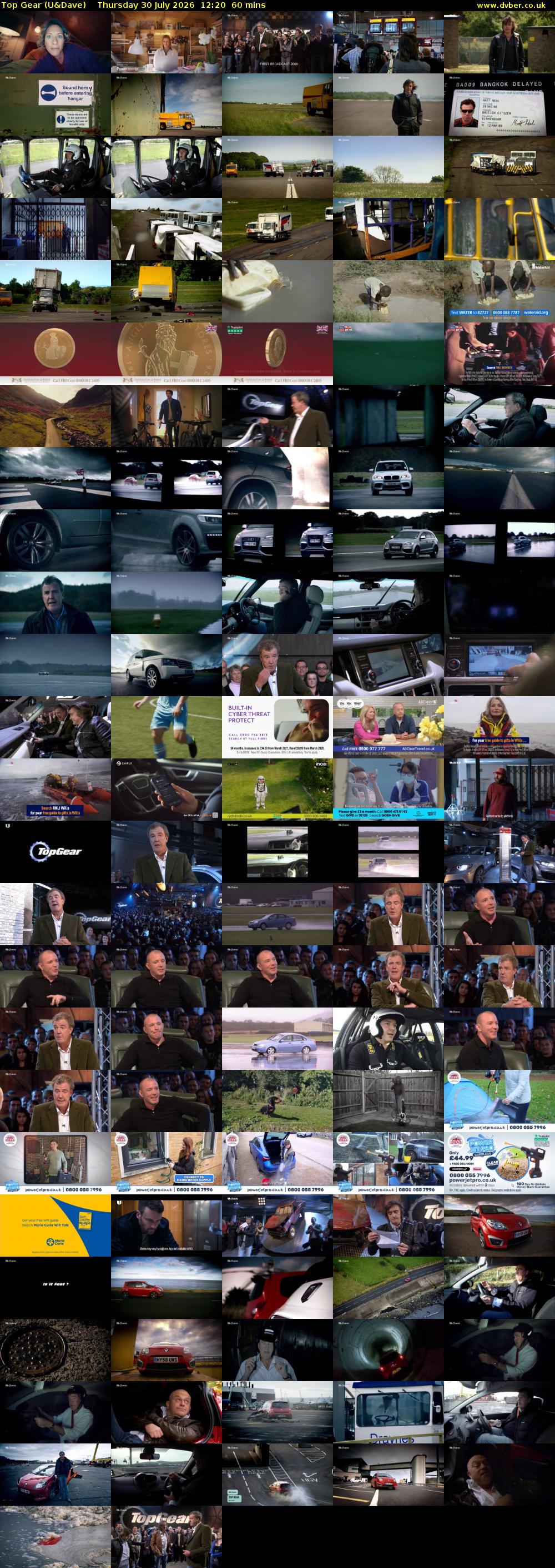 Top Gear (U&Dave) Thursday 30 July 2026 12:20 - 13:20