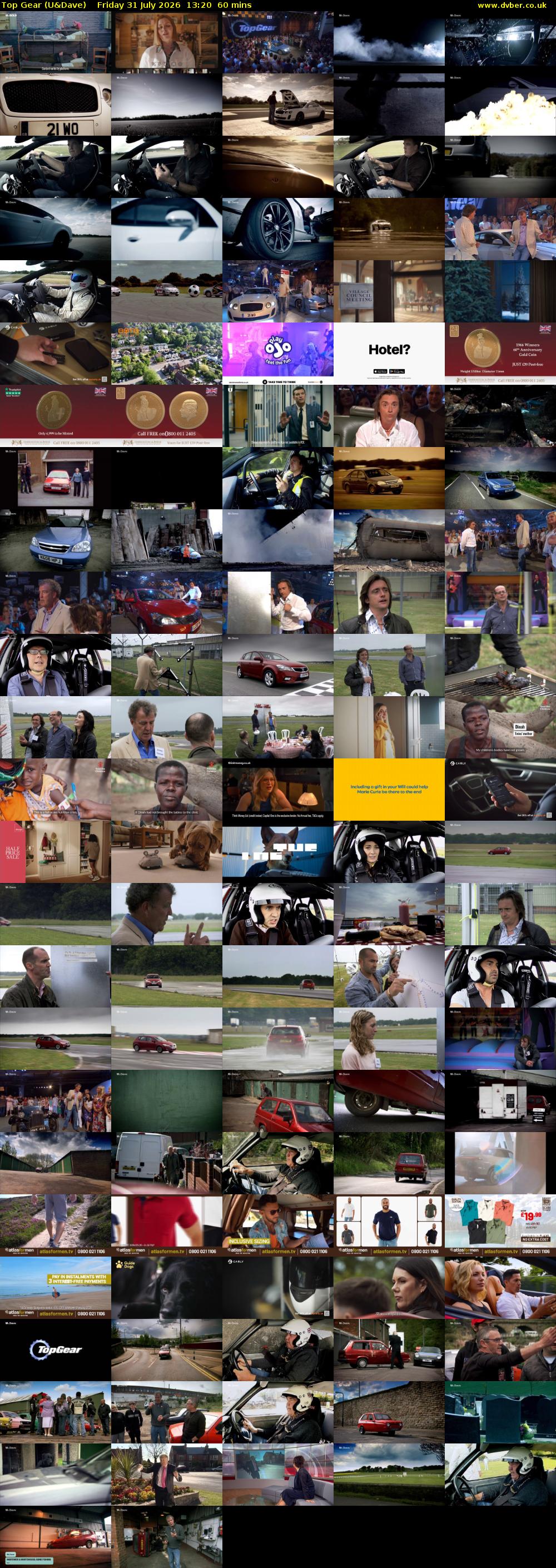 Top Gear (U&Dave) Friday 31 July 2026 13:20 - 14:20