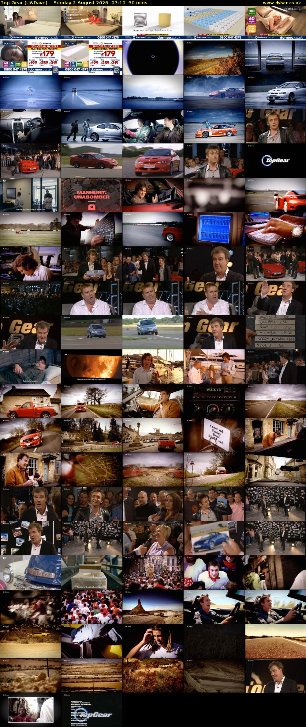 Top Gear (U&Dave) Sunday 2 August 2026 07:10 - 08:00